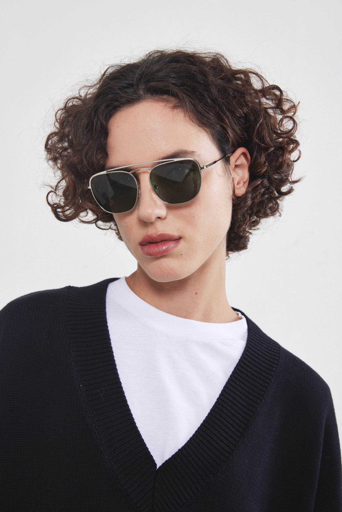 V Neck Cotton Sweater