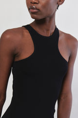 Tight Ribbed Asymmetrical Dress