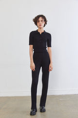 Knitted Short Sleeve Polo