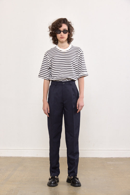 Straight tailored daddy pants
