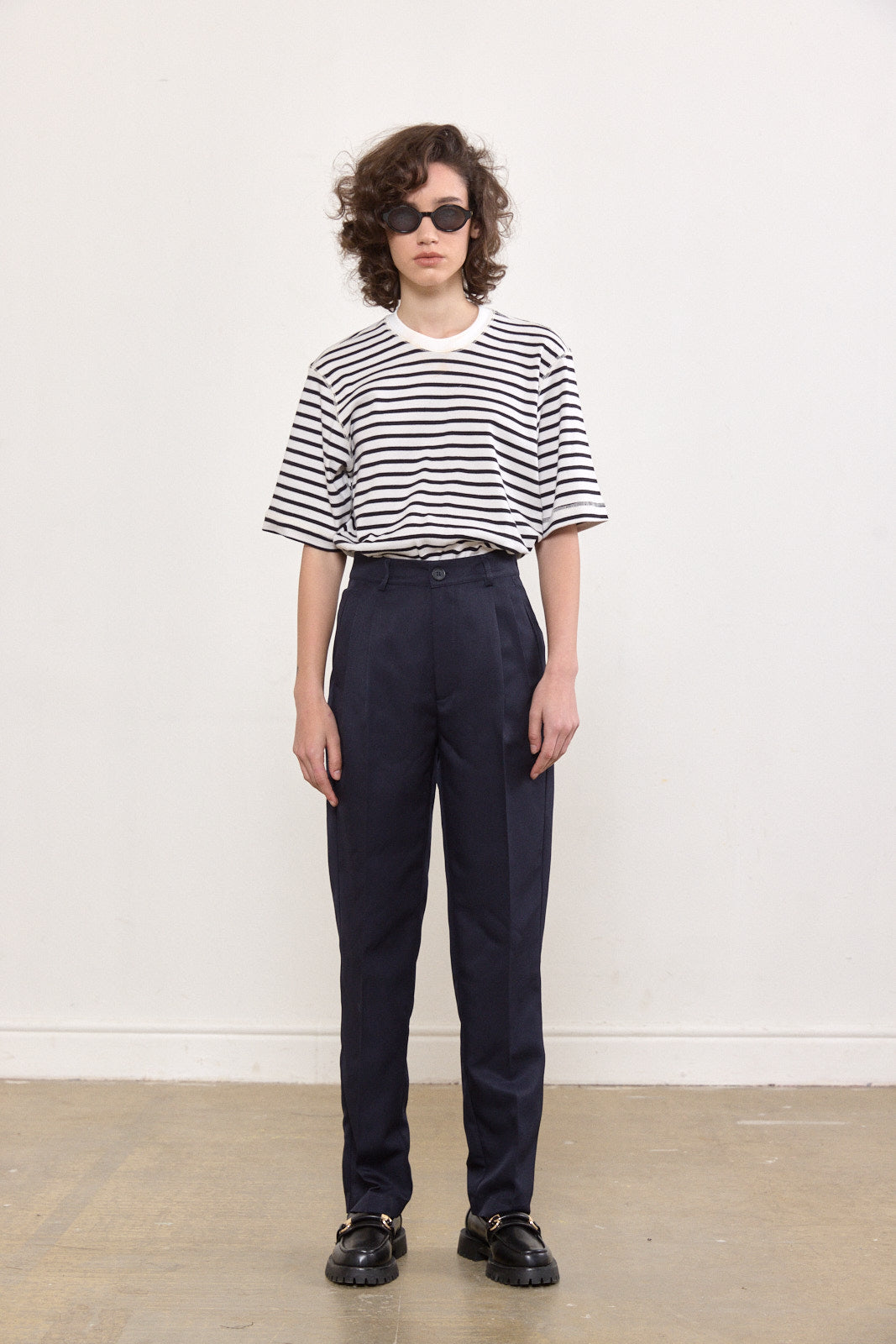 Straight tailored daddy pants