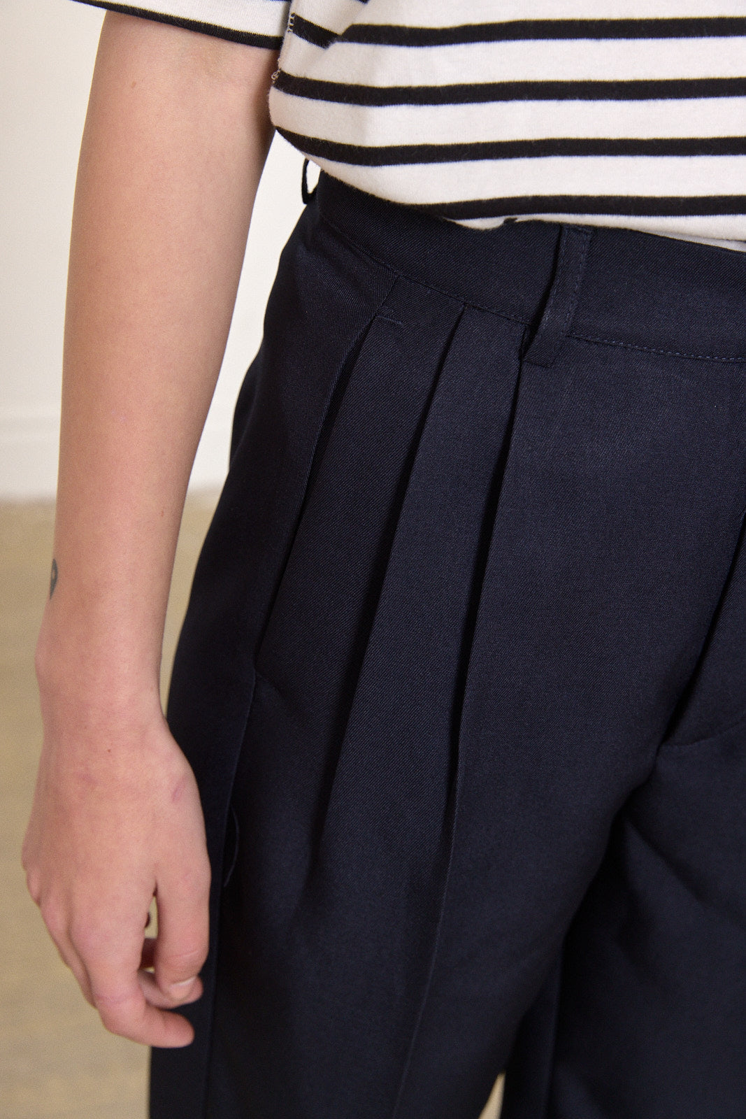 Straight tailored daddy pants