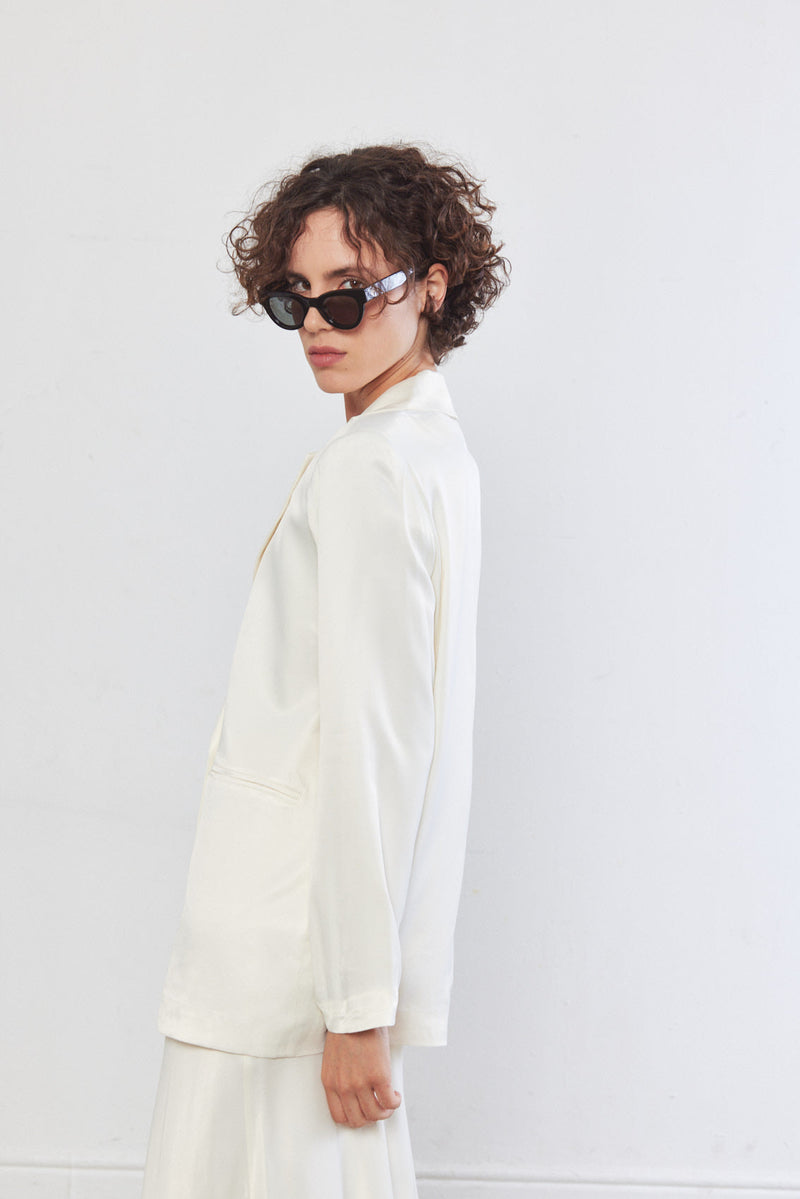 Satin Tailored Blazer