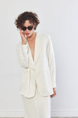 Satin Tailored Blazer