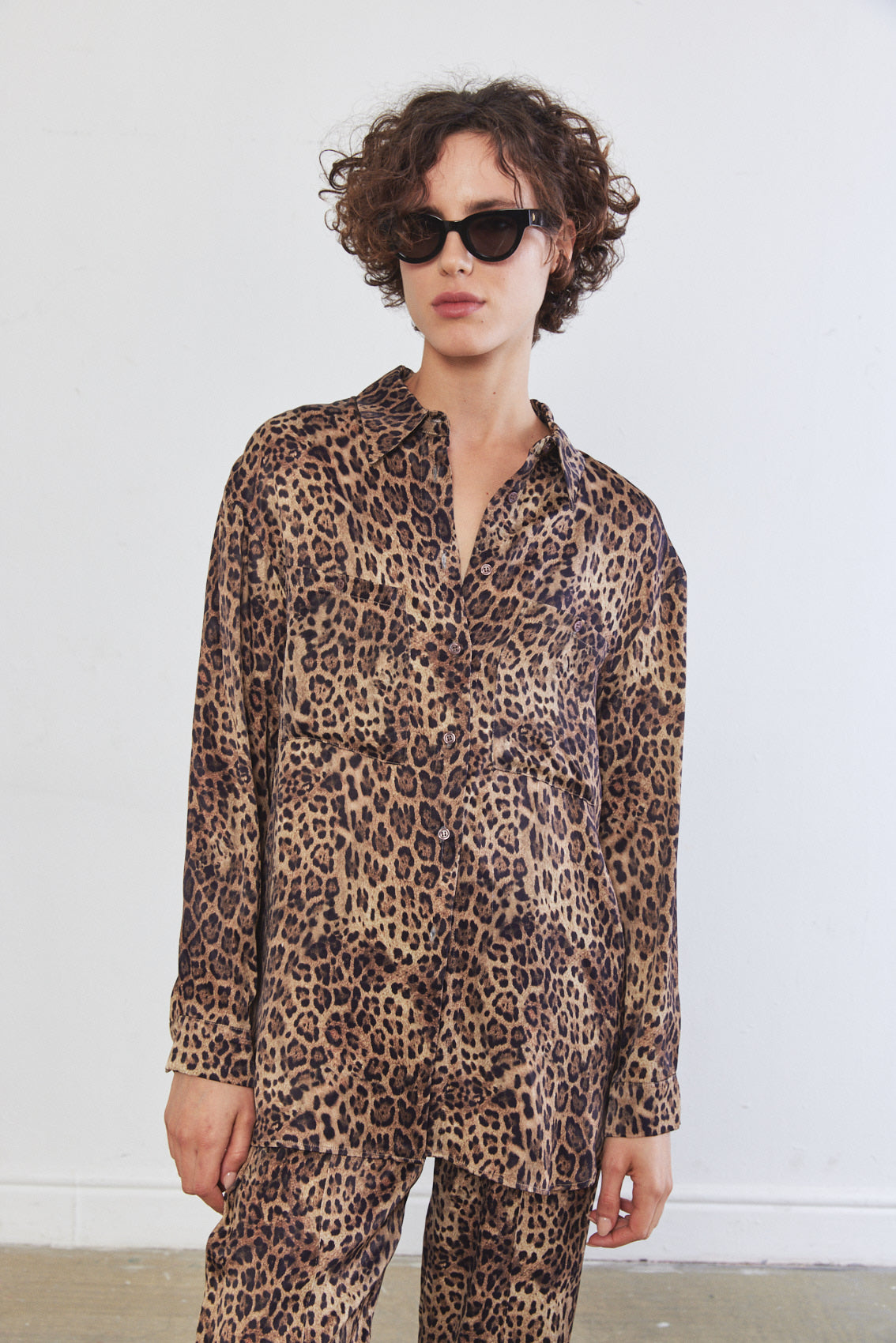 Satin Buttoned Blouse