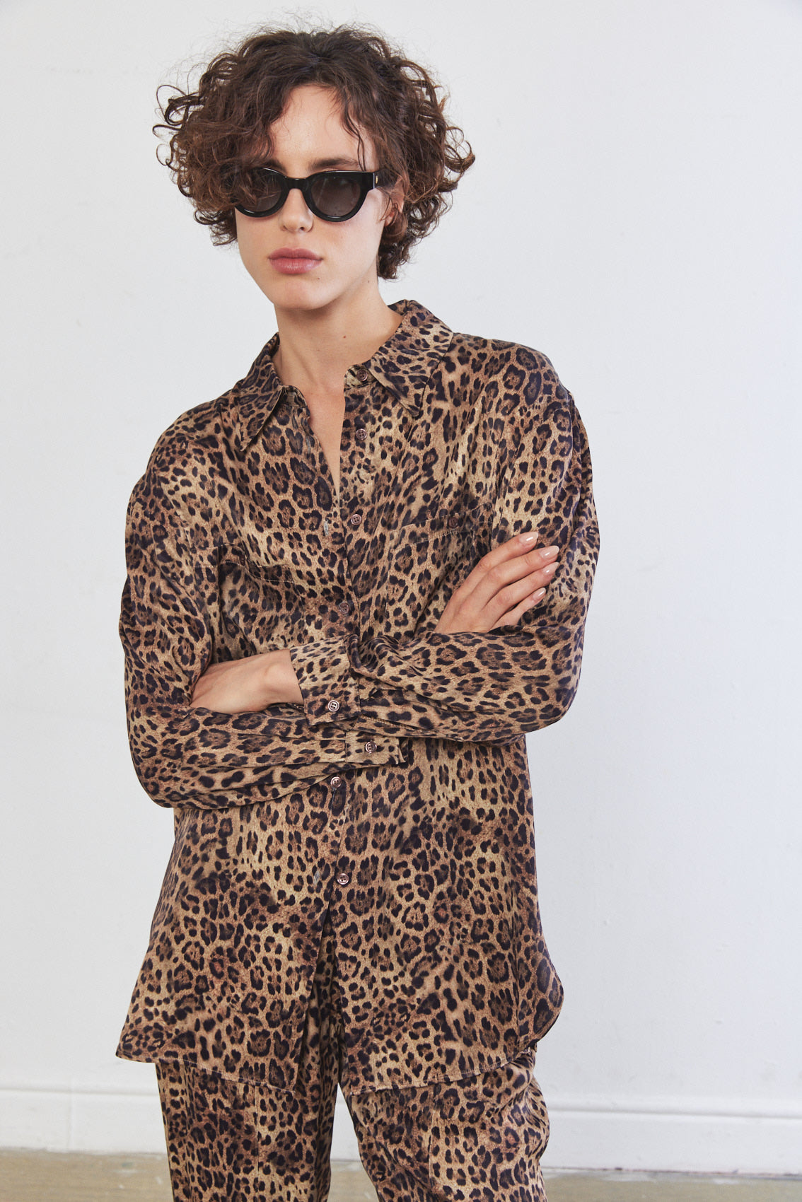 Satin Buttoned Blouse