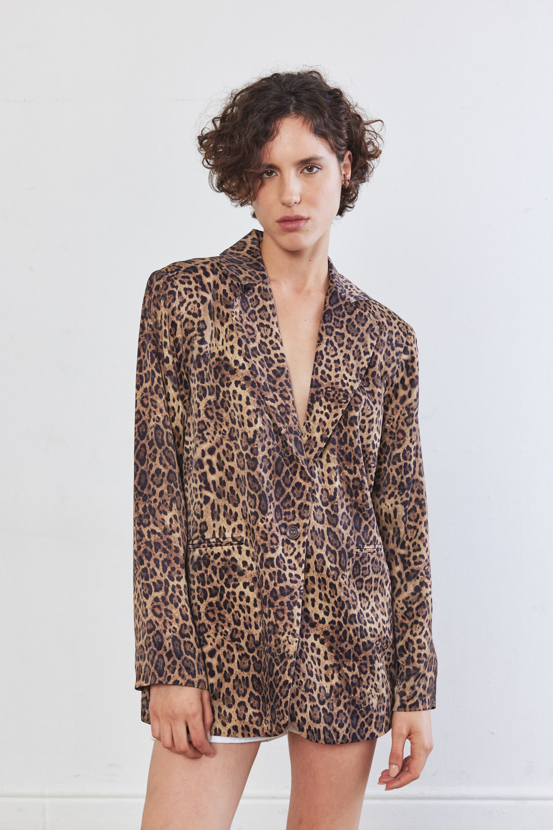 Satin Tailored Blazer - Dé Rococo