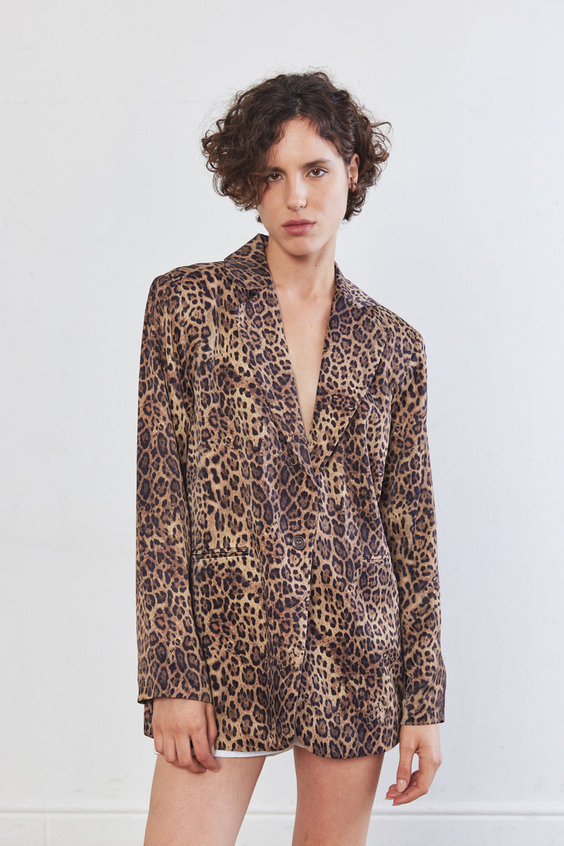 Satin Tailored Blazer