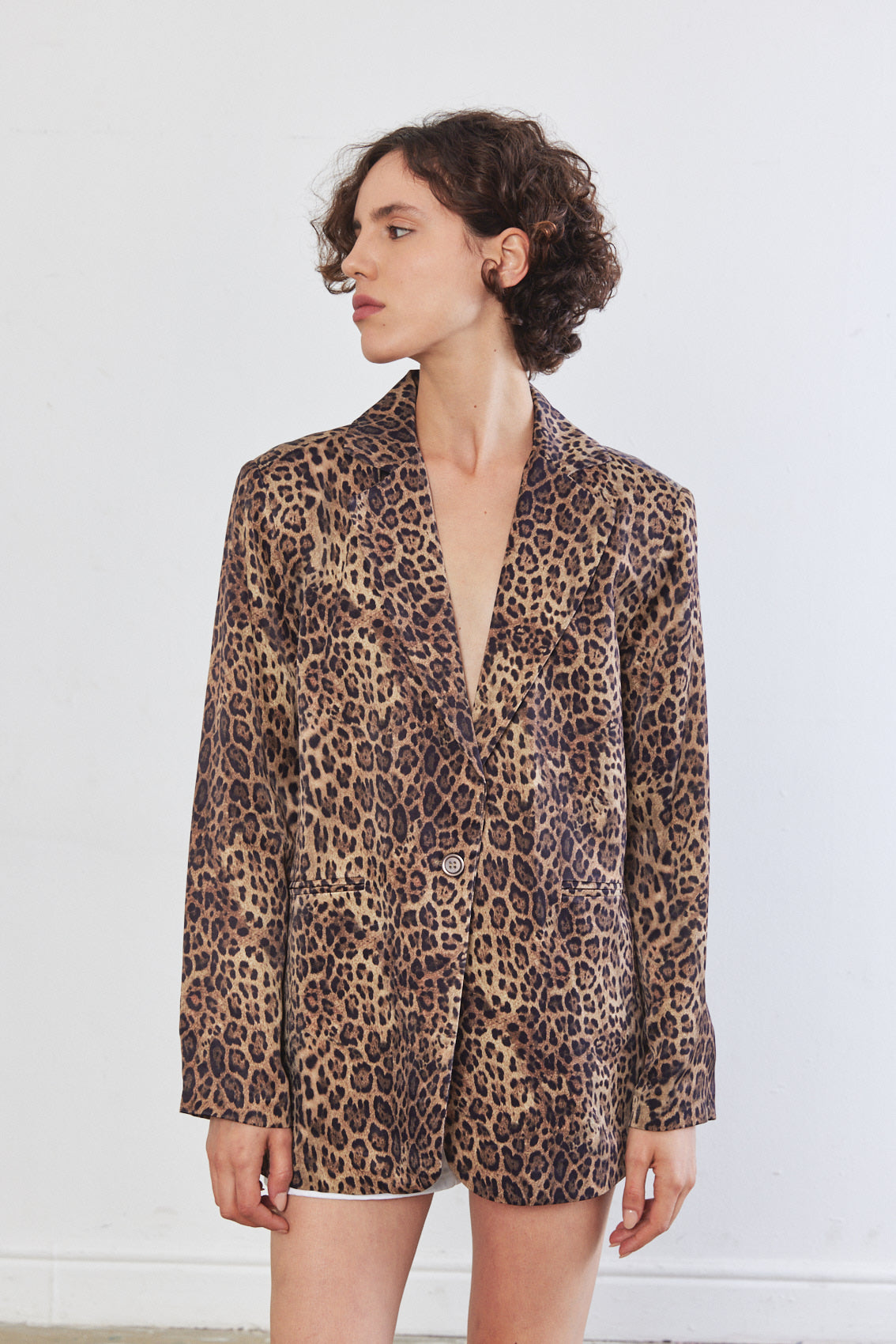 Satin Tailored Blazer - Dé Rococo
