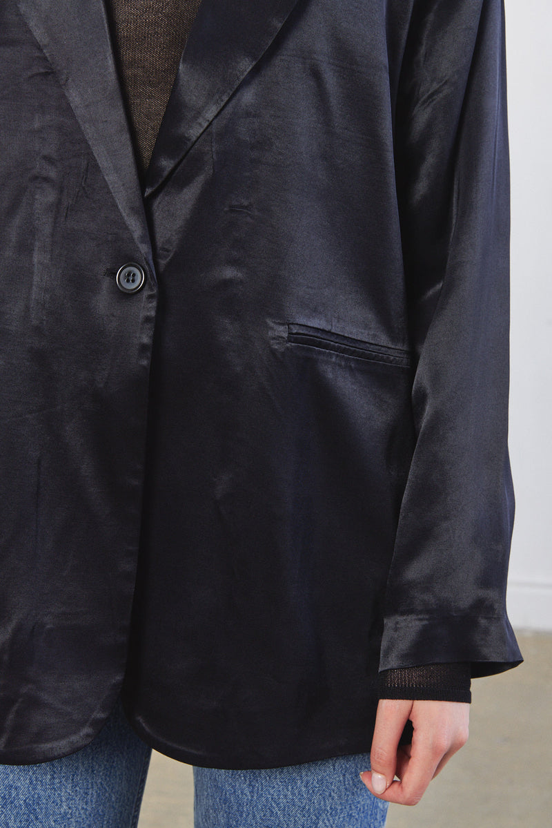 Satin Tailored Blazer