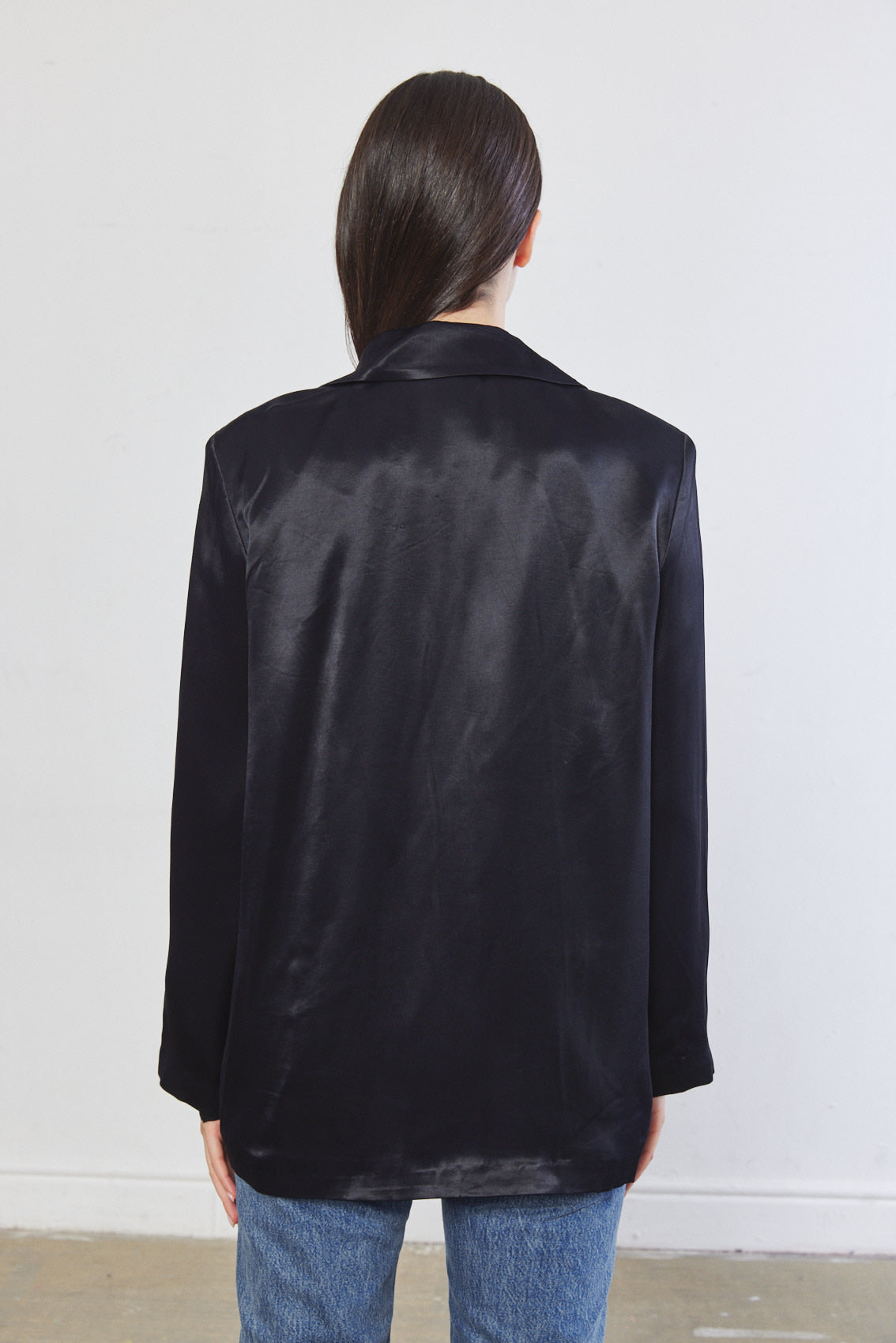 Satin Tailored Blazer - Dé Rococo