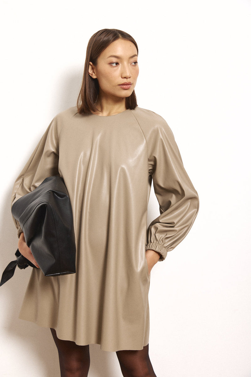 Vegan Leather Mini Dress