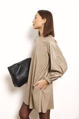 Vegan Leather Mini Dress