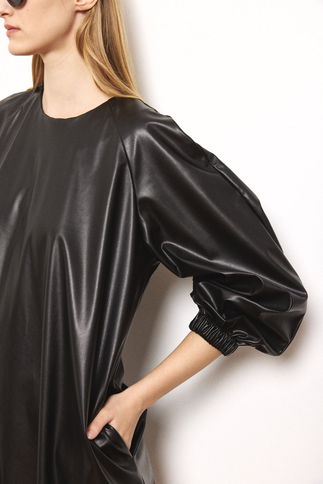 Vegan Leather Mini Dress - Dé Rococo