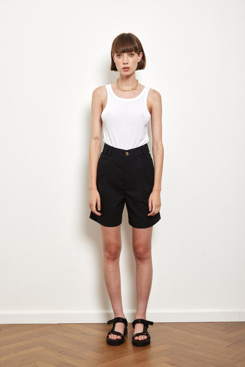 Tailored Blended Linen Bermuda