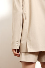 Tailored Blended Linen Blazer