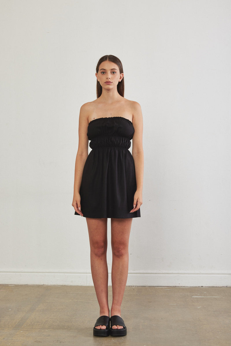 Gathered Mini Dress