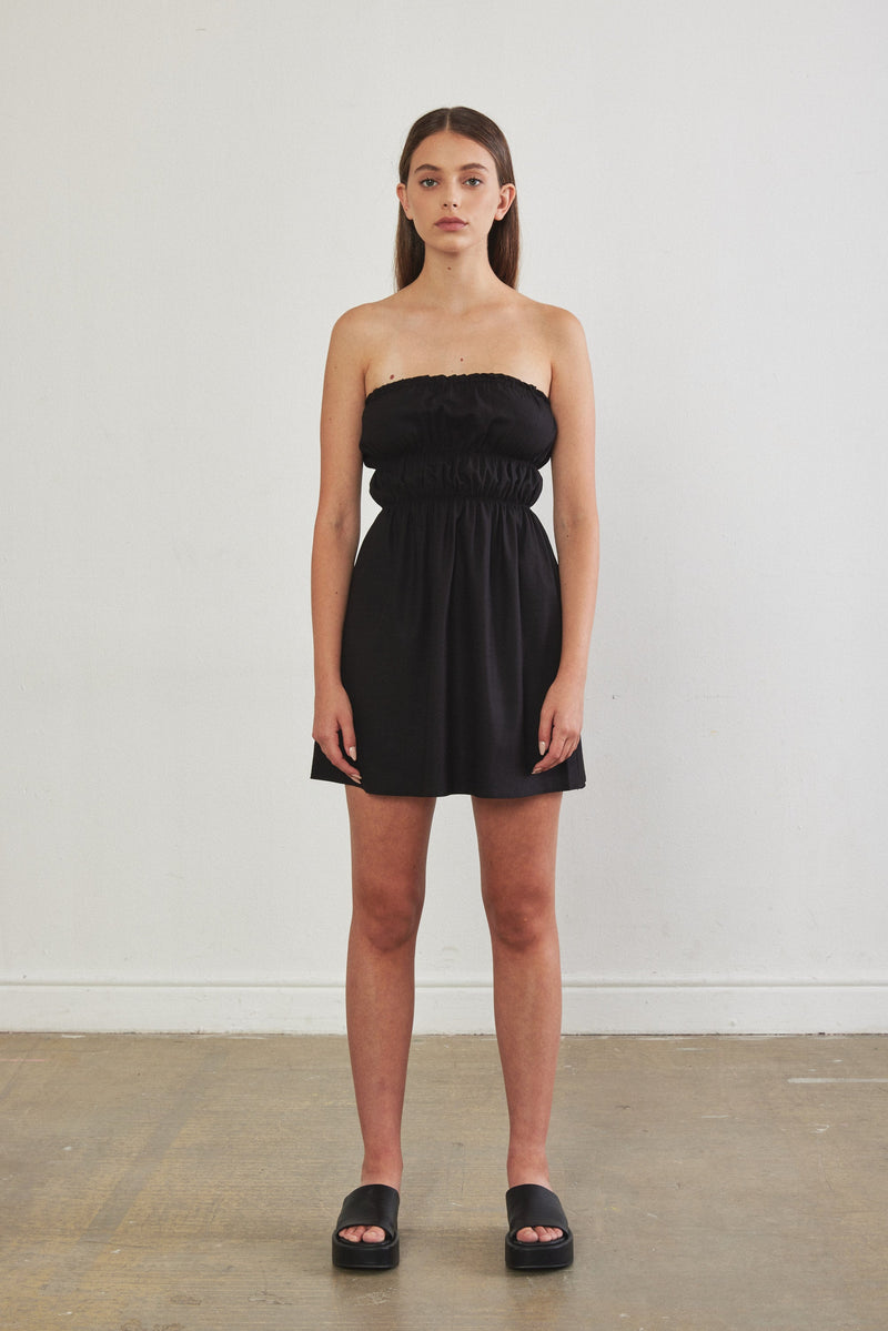 Gathered Mini Dress