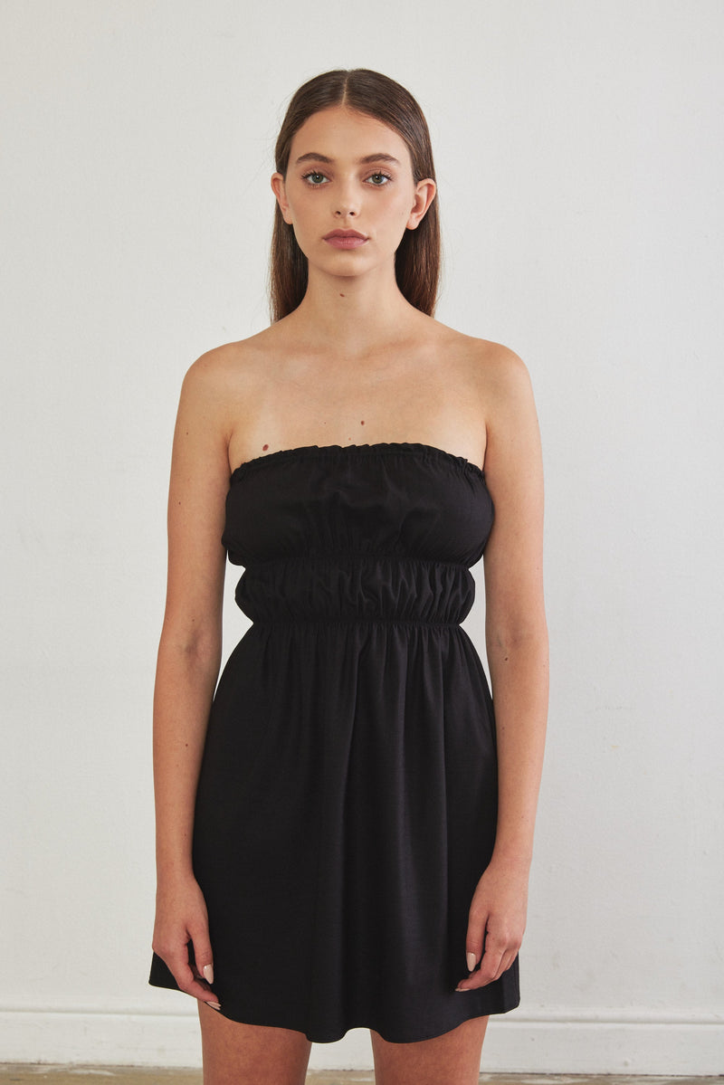 Gathered Mini Dress