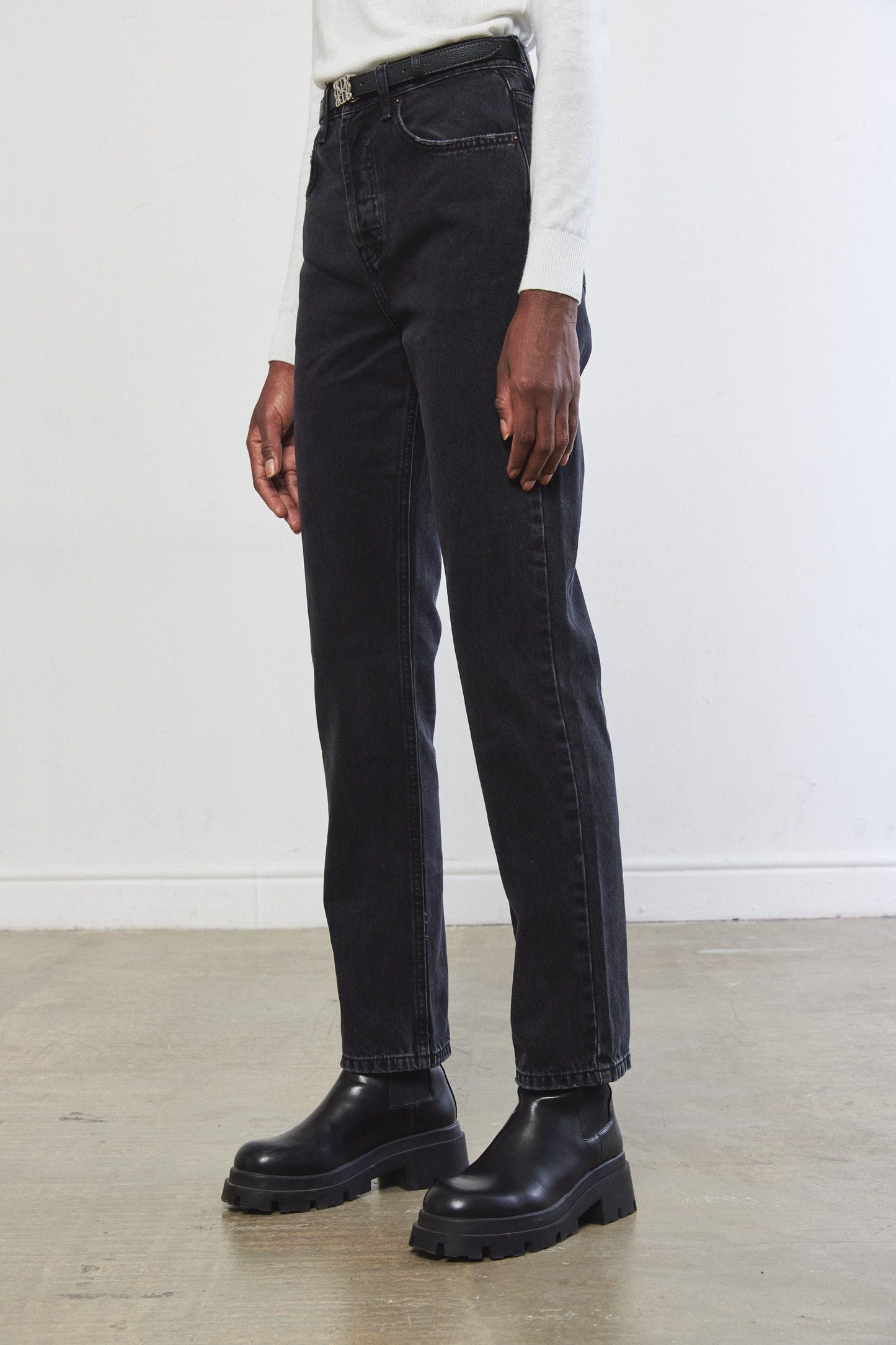 No.6| High Waist Straight Full Length Denim