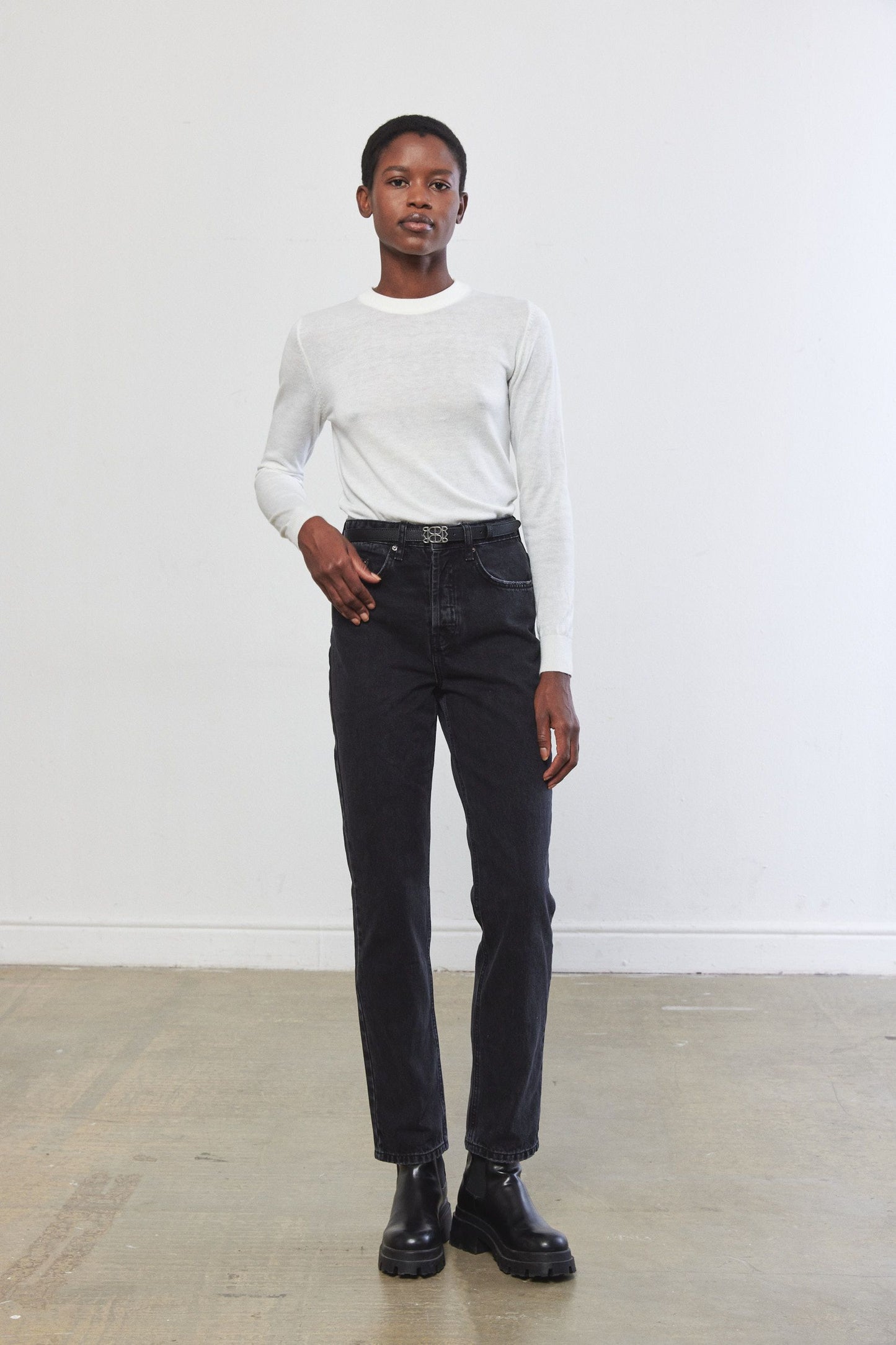 No.6| High Waist Straight Full Length Denim