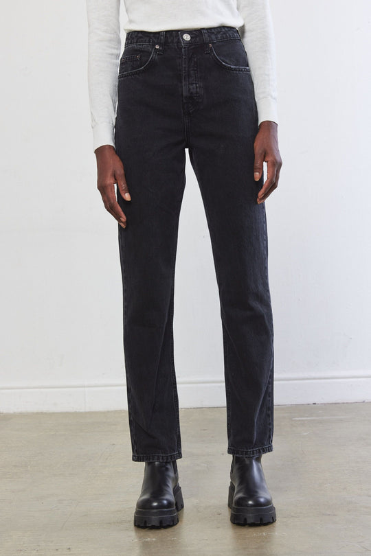 No.6| High Waist Straight Full Length Denim - Dé Rococo