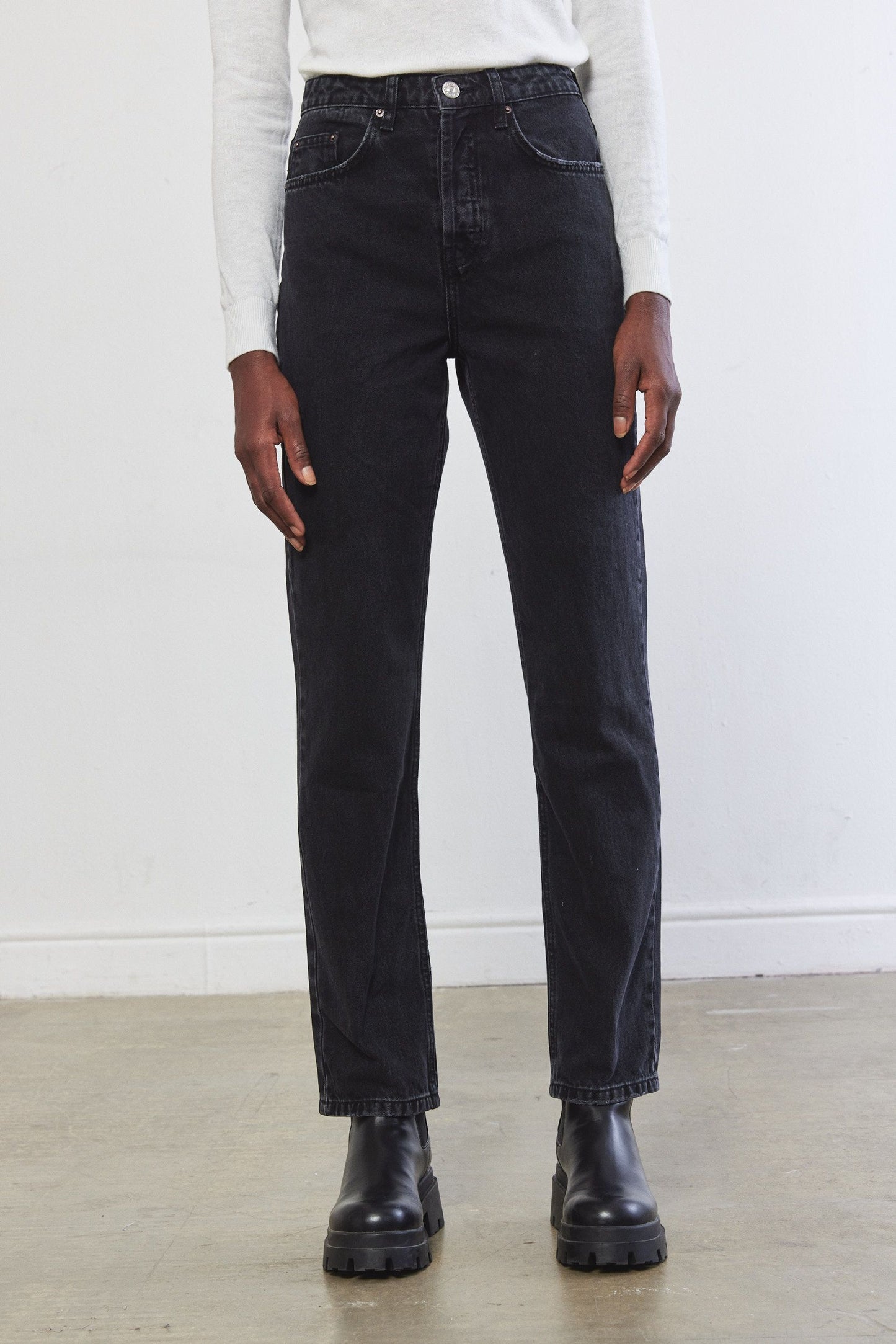 No.6| High Waist Straight Full Length Denim